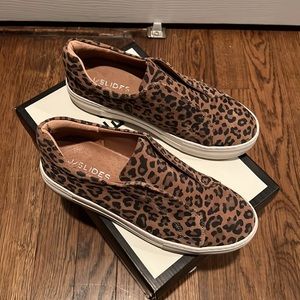 Leopard j slides sneakers